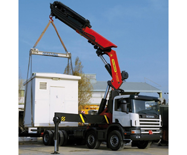 transport with crane truck